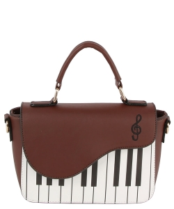 Piano Music Notes Satchel LHU527-Z COFFEE